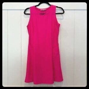 HOT PINK Jude Connally Women's Sleeveless Dress Pink Fit and Flare Casual Dress